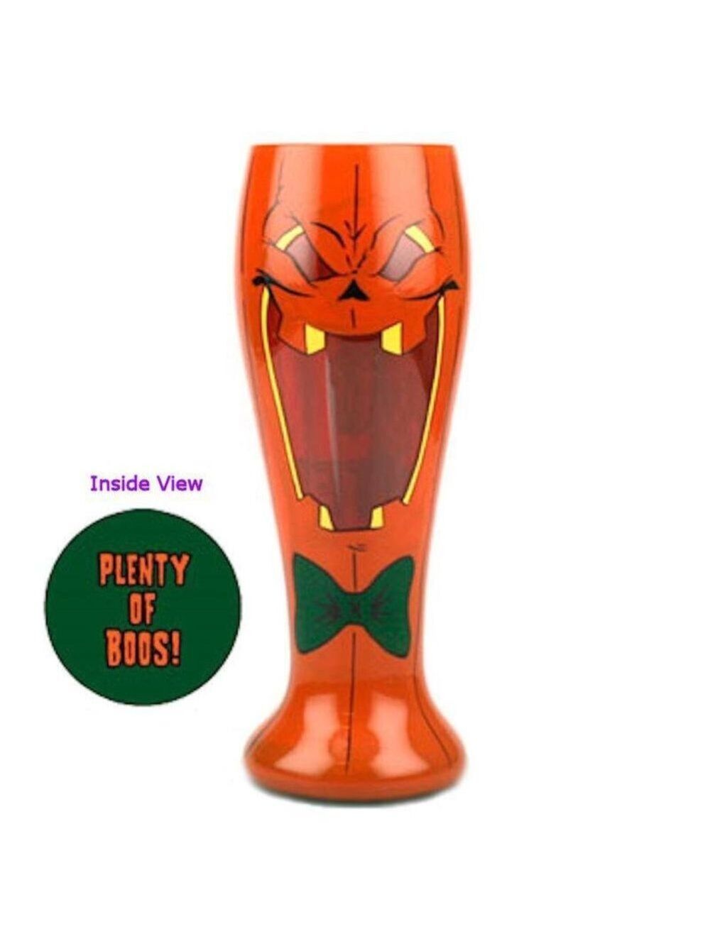 Beer O Lantern Halloween Pilsner Pink Glass